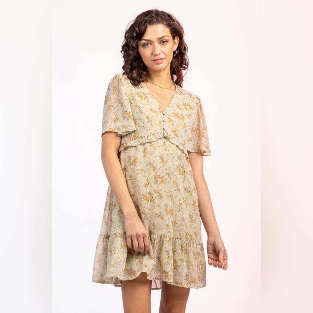 NWT - Sage Floral Short Dress